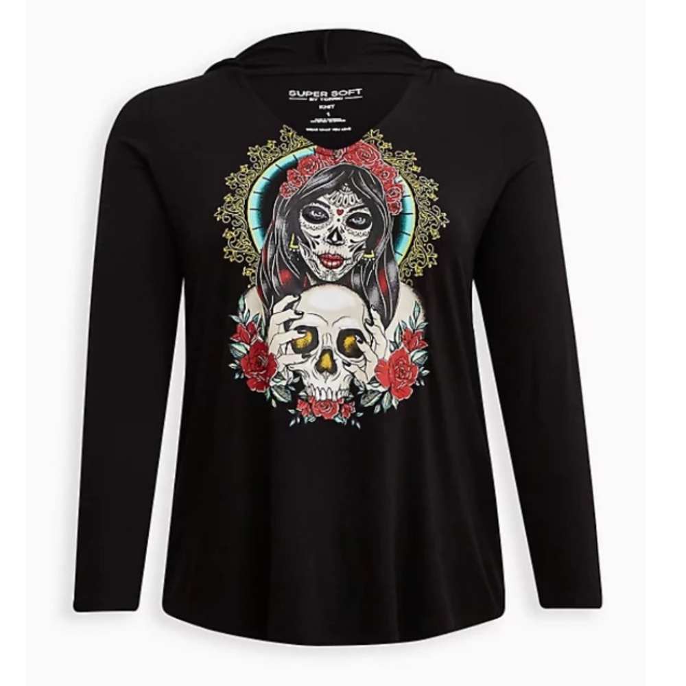 TORRID NWT GRAPHIC CLASSIC FIT SUPER SOFT LONG SLEEVE HOODIE